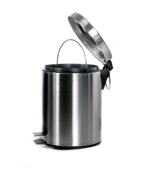 Papelera pedal inox