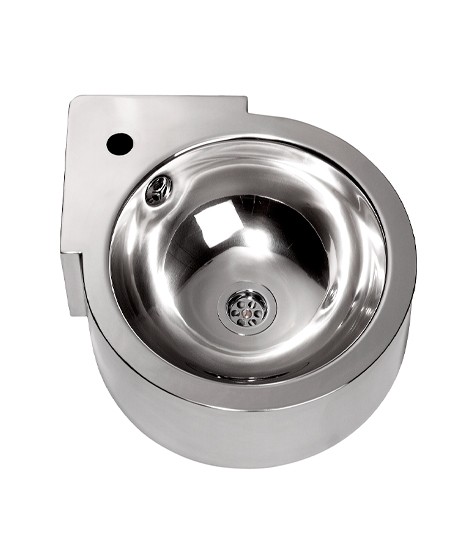 Inox wall-mounted corner washbasin