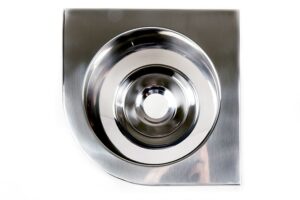 Lavamanos esquinero inox. sin taladro grifo